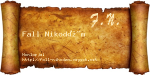 Fall Nikodém névjegykártya